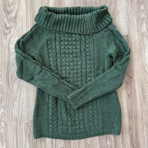 Always Forest Green Cowl Neck Sweater